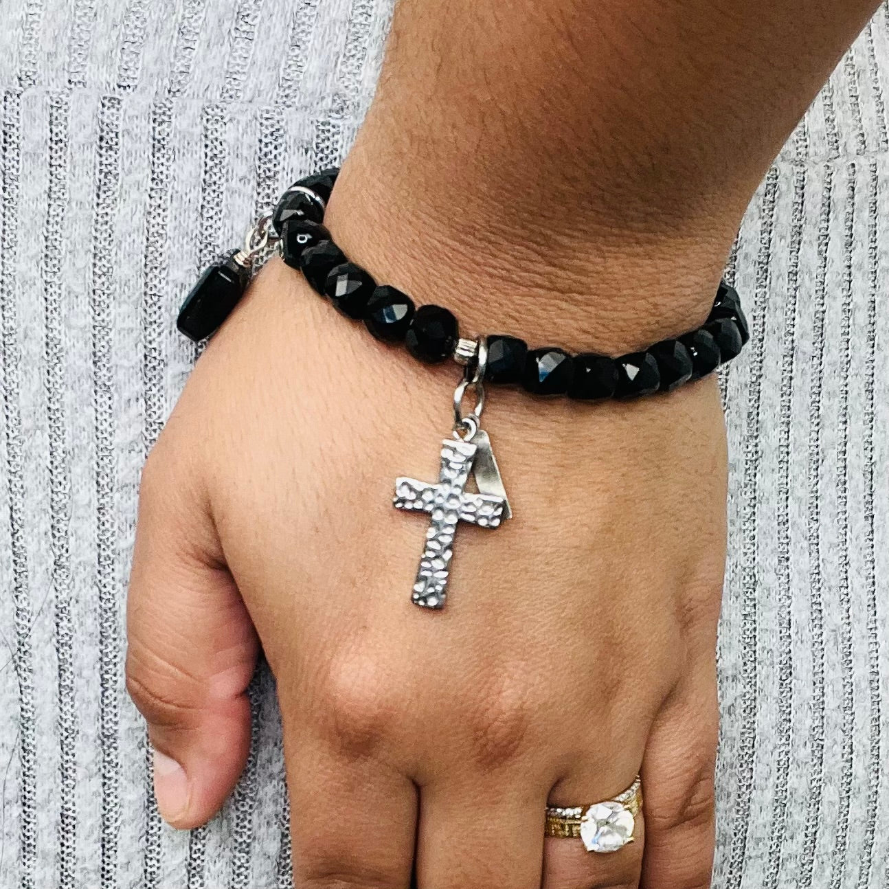 Black Silver City Bracelet