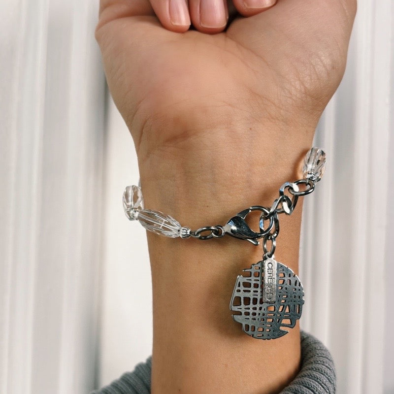 Clear Spark Oval Bracelet Bracelets Cerese D, Inc.