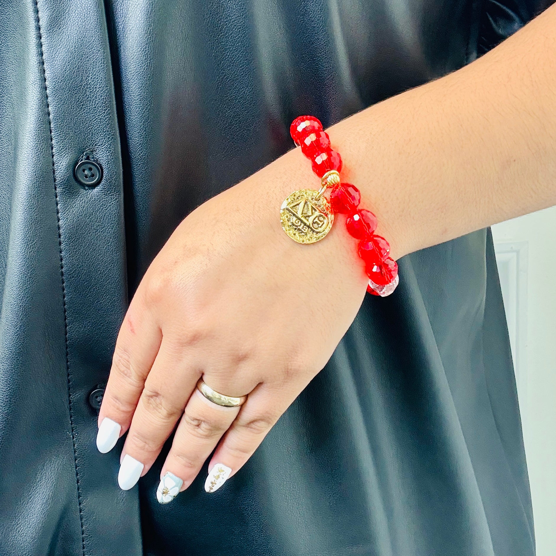 Delta Red Rose Bracelet