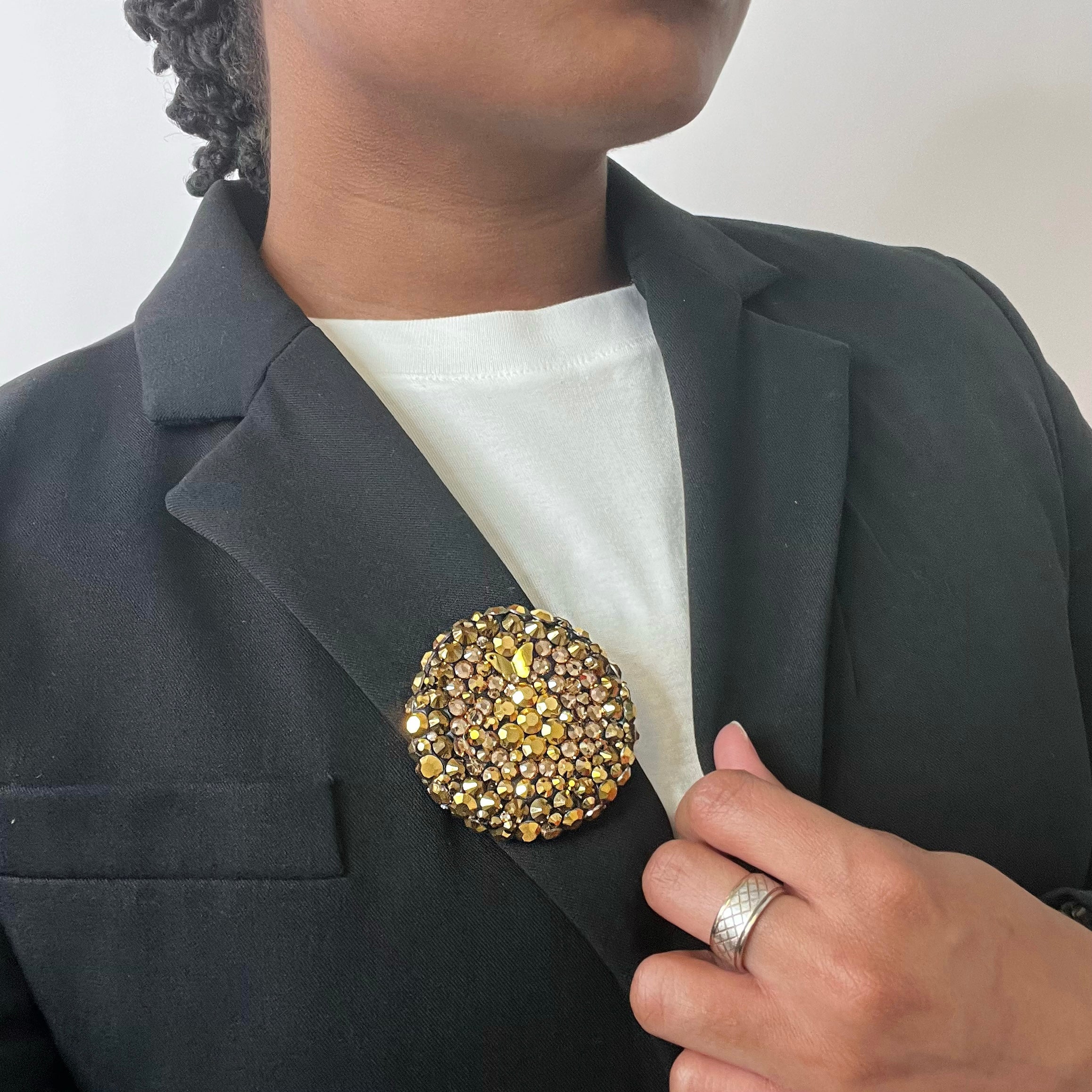 Golden Butter Pin Brooch