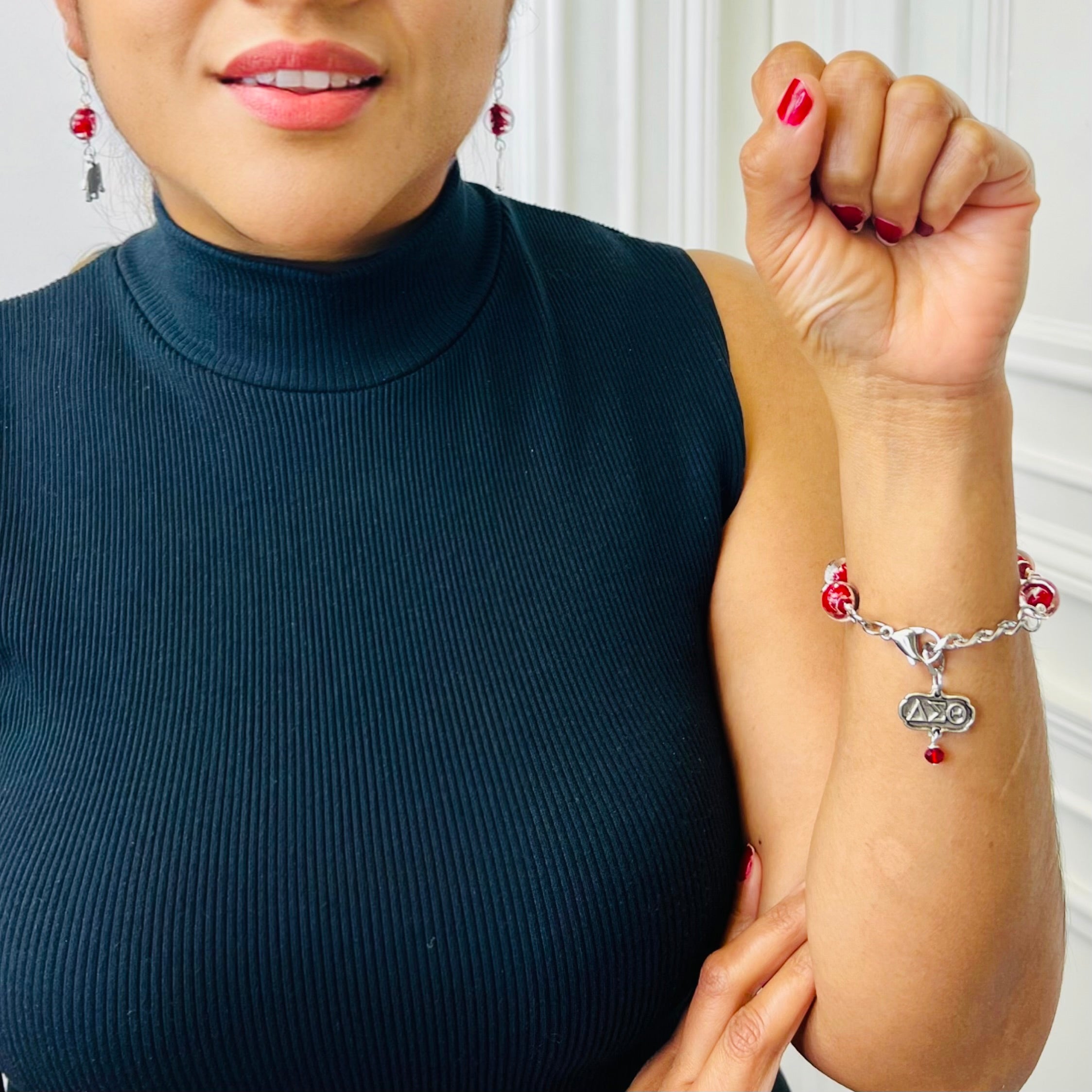 Delta Crimson Foil Bracelet