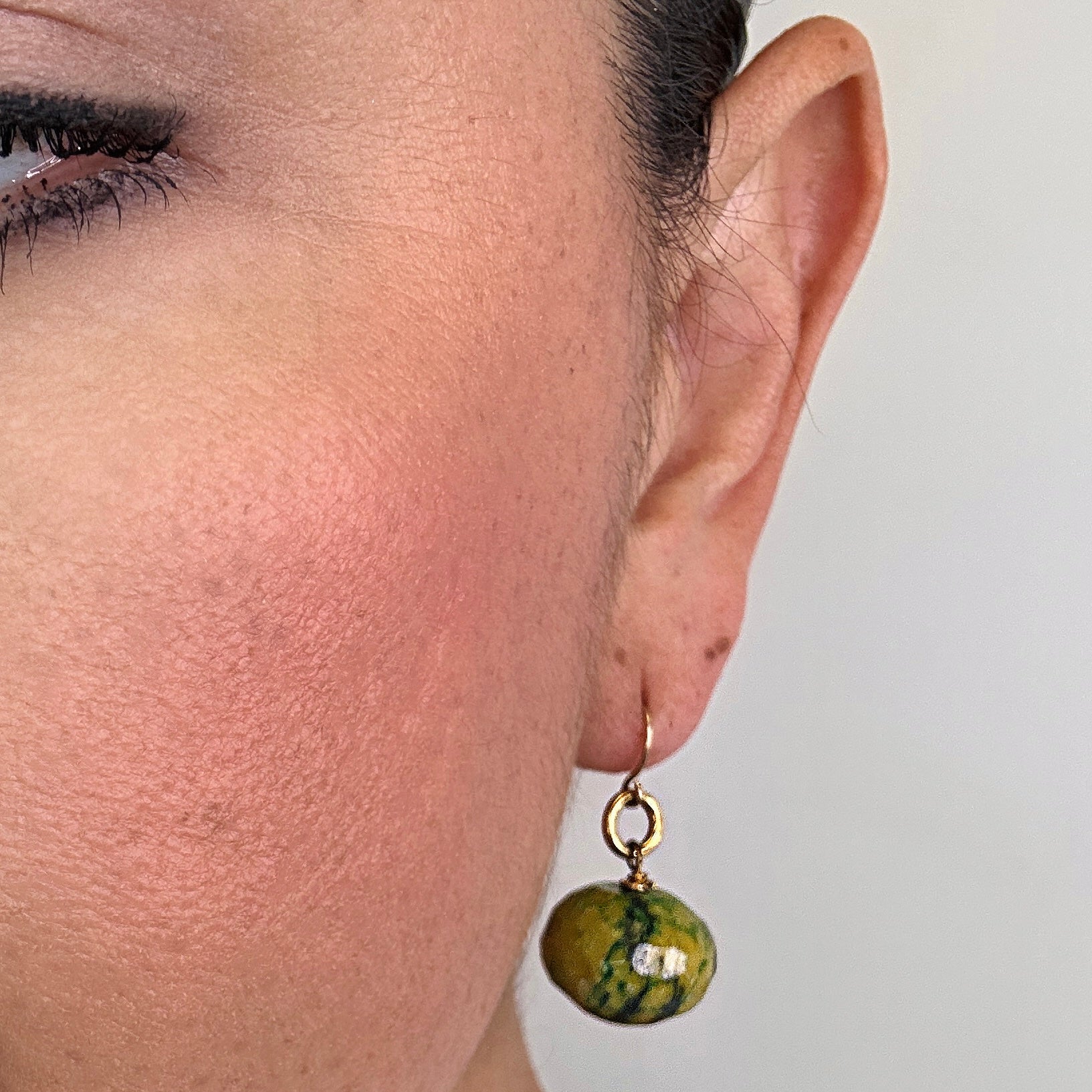 Francine Marble Palmetto Earring
