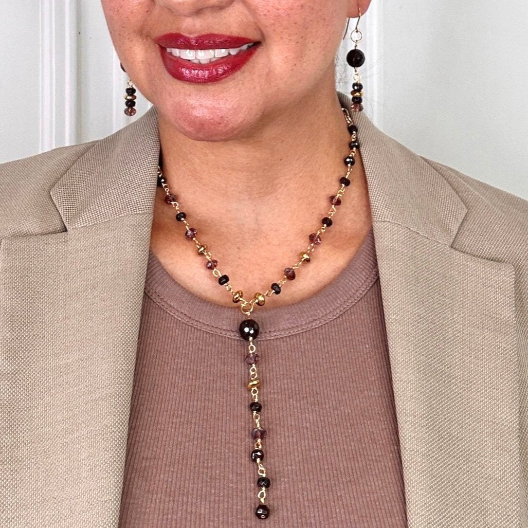 Garnet Fly Light Necklace