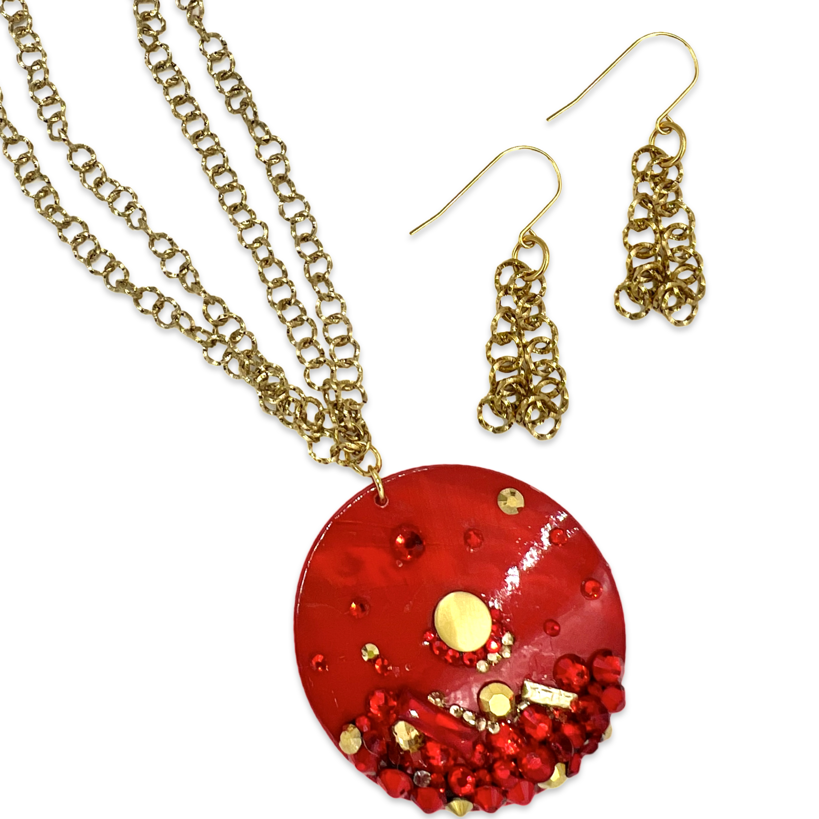Red Distinct Necklaces