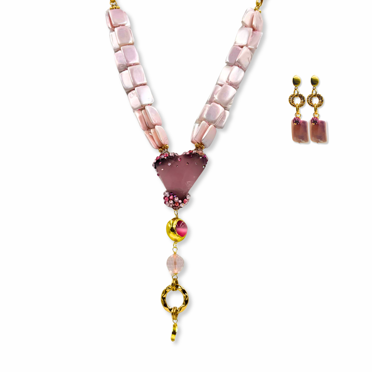 Three Pink Necklace
