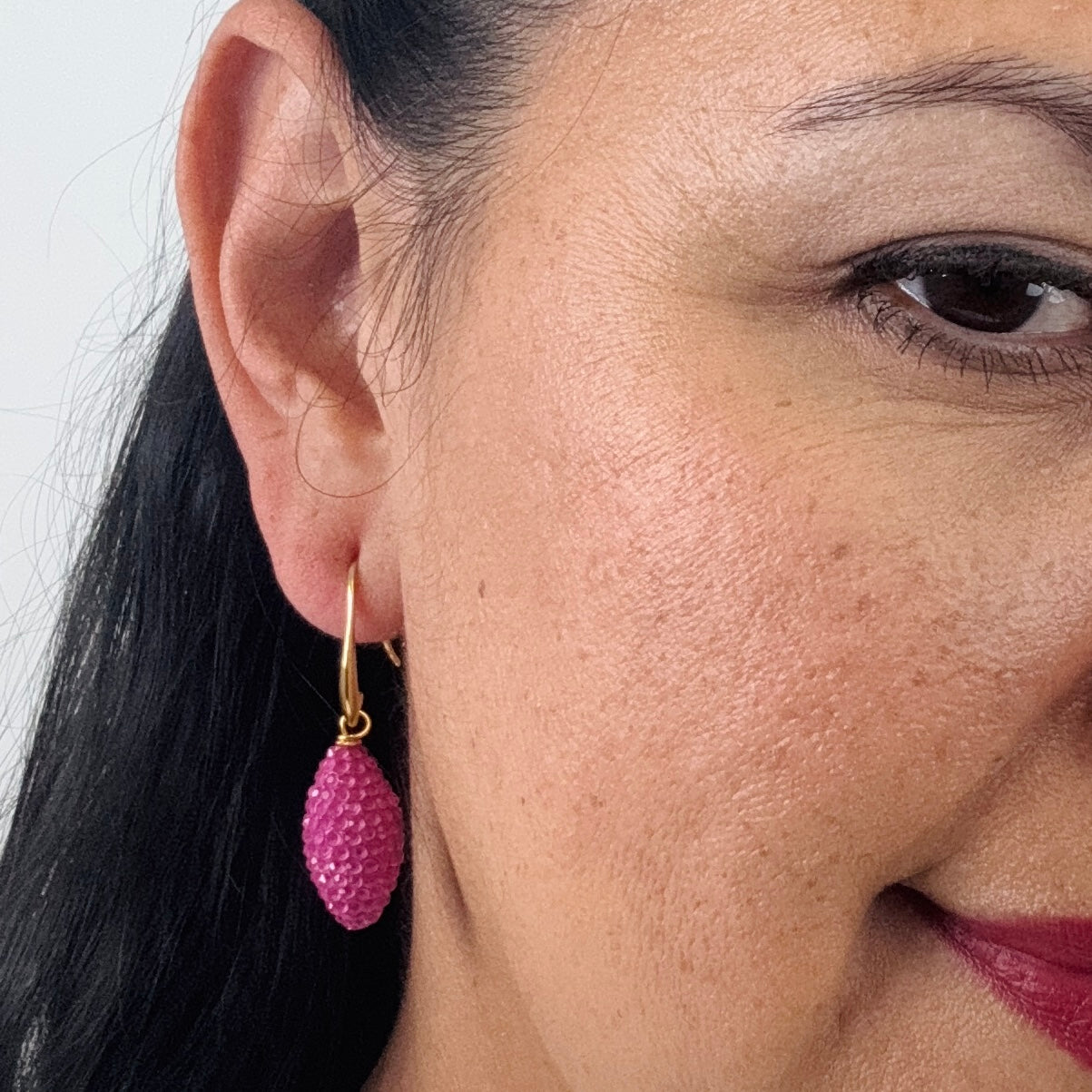 Pink Holiday Earrings