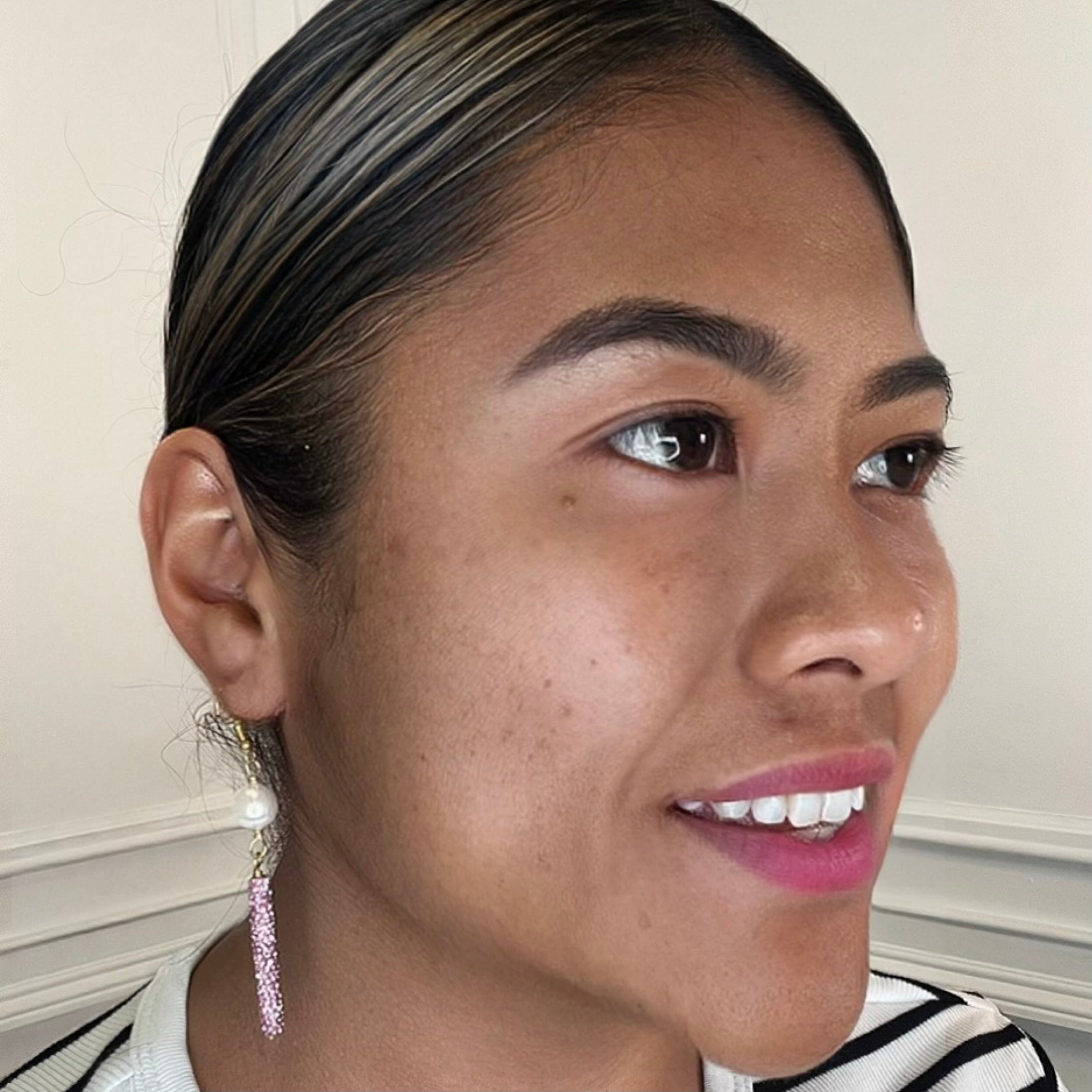 A Pretty Lady Pave Sticks Earrings