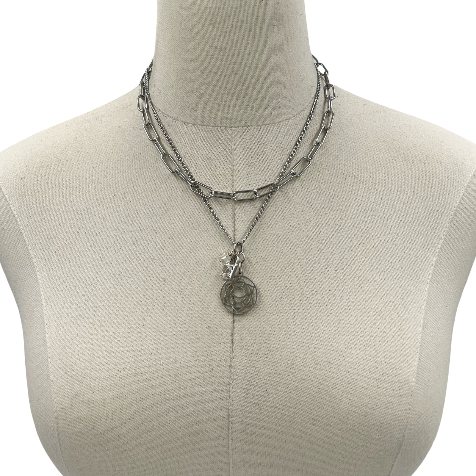Silver Axis Necklace