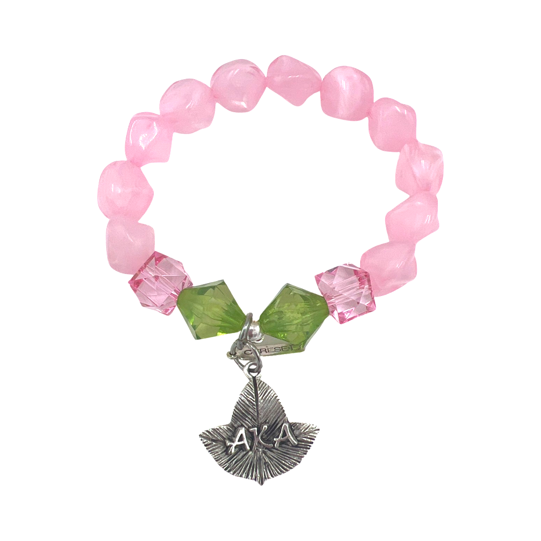 AKA Nib Pink Bracelet AKA Bracelets Cerese D, Inc. Silver