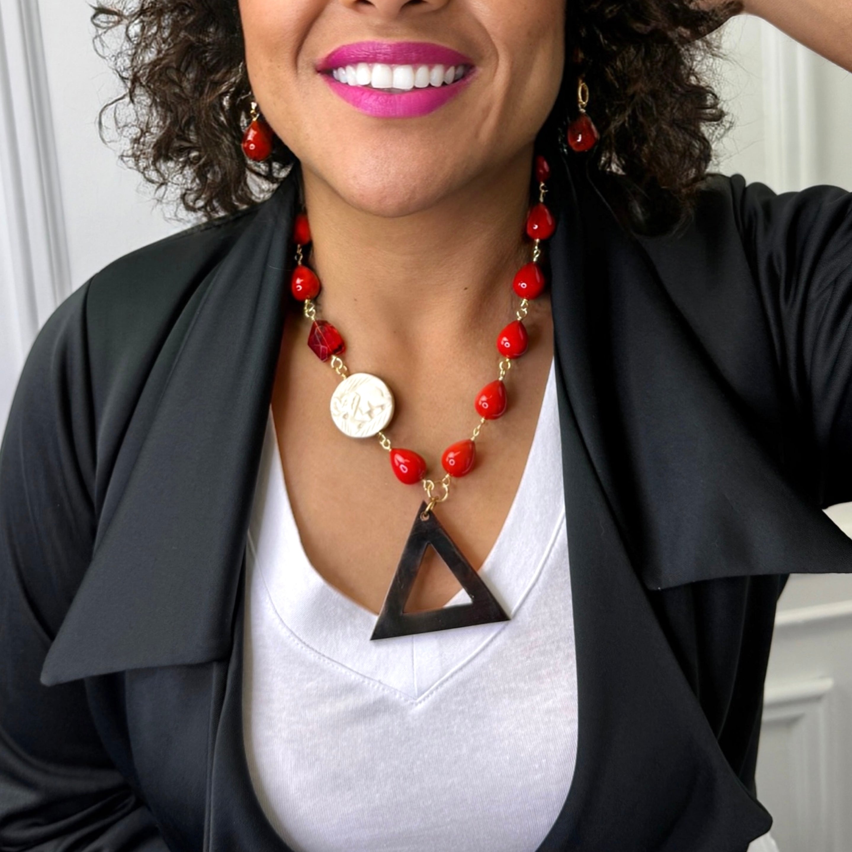 Ellie Red Necklace