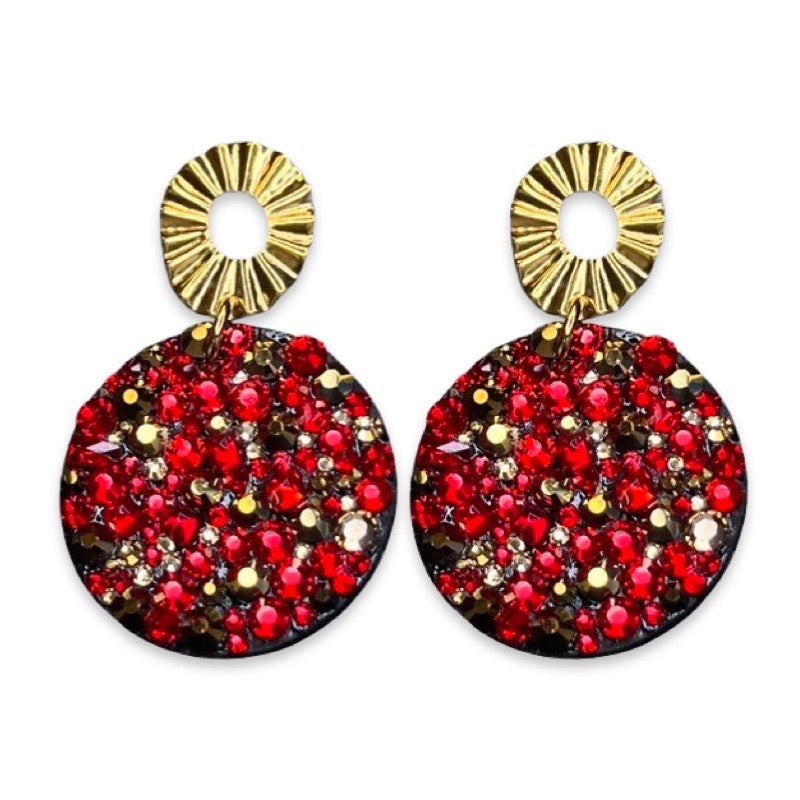 Flash Red Flame Earring Earrings Cerese D, Inc. Gold