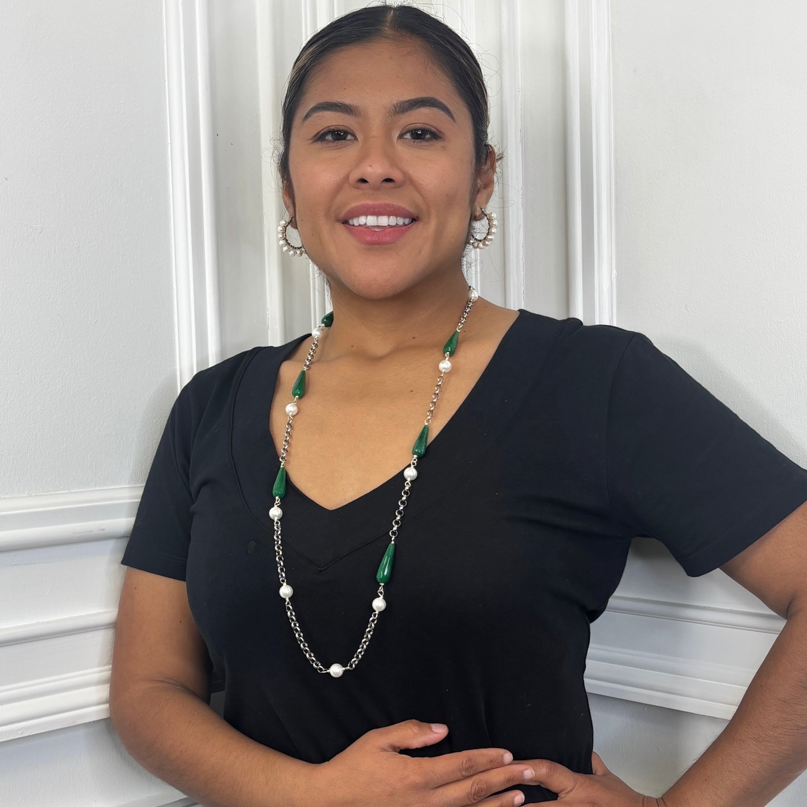 Green Droplet Necklace