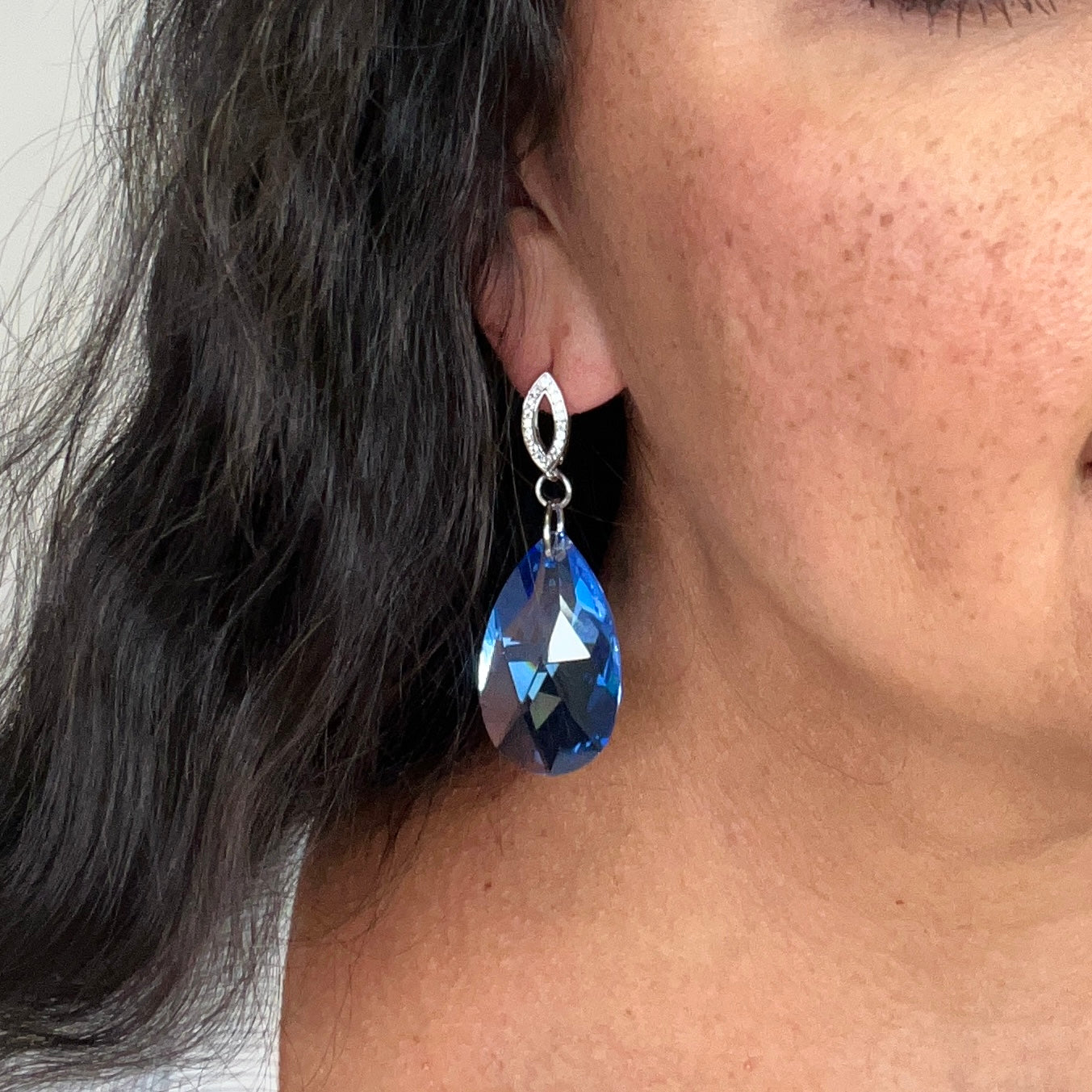 Blue Flower Earring