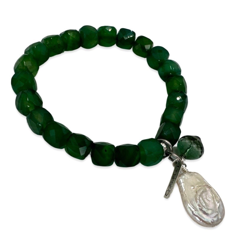 Green Streak Bracelet Bracelets Cerese D, Inc. Silver