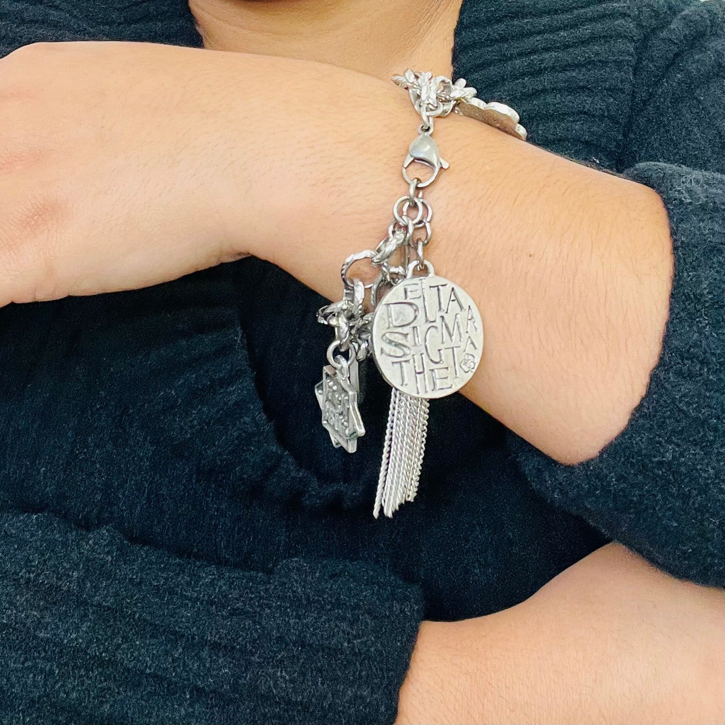 Delta Cameo Charm Bracelet