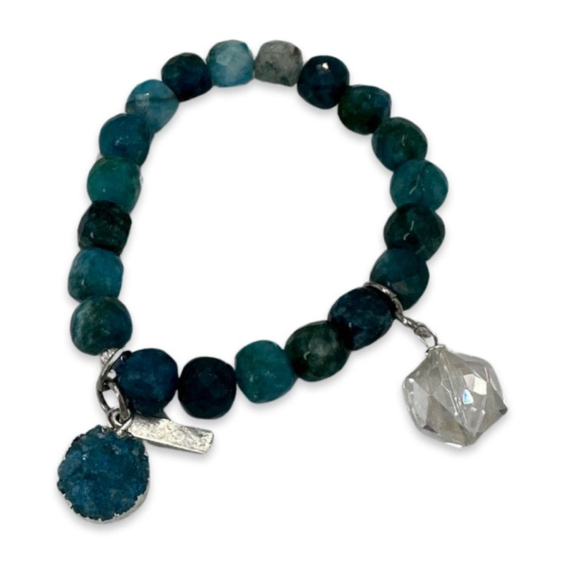 Teal Beale Street Bracelet Bracelets Cerese D, Inc. Silver