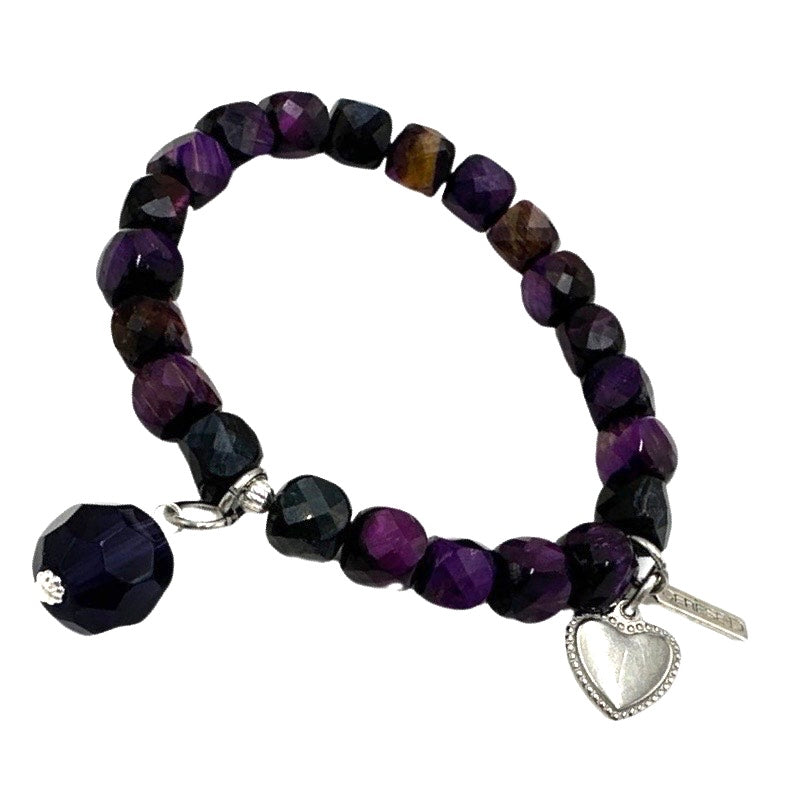 Puprle Streak Bracelet Bracelets Cerese D, Inc. Silver