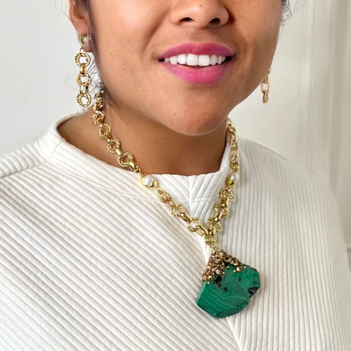 Velour Crest Necklace