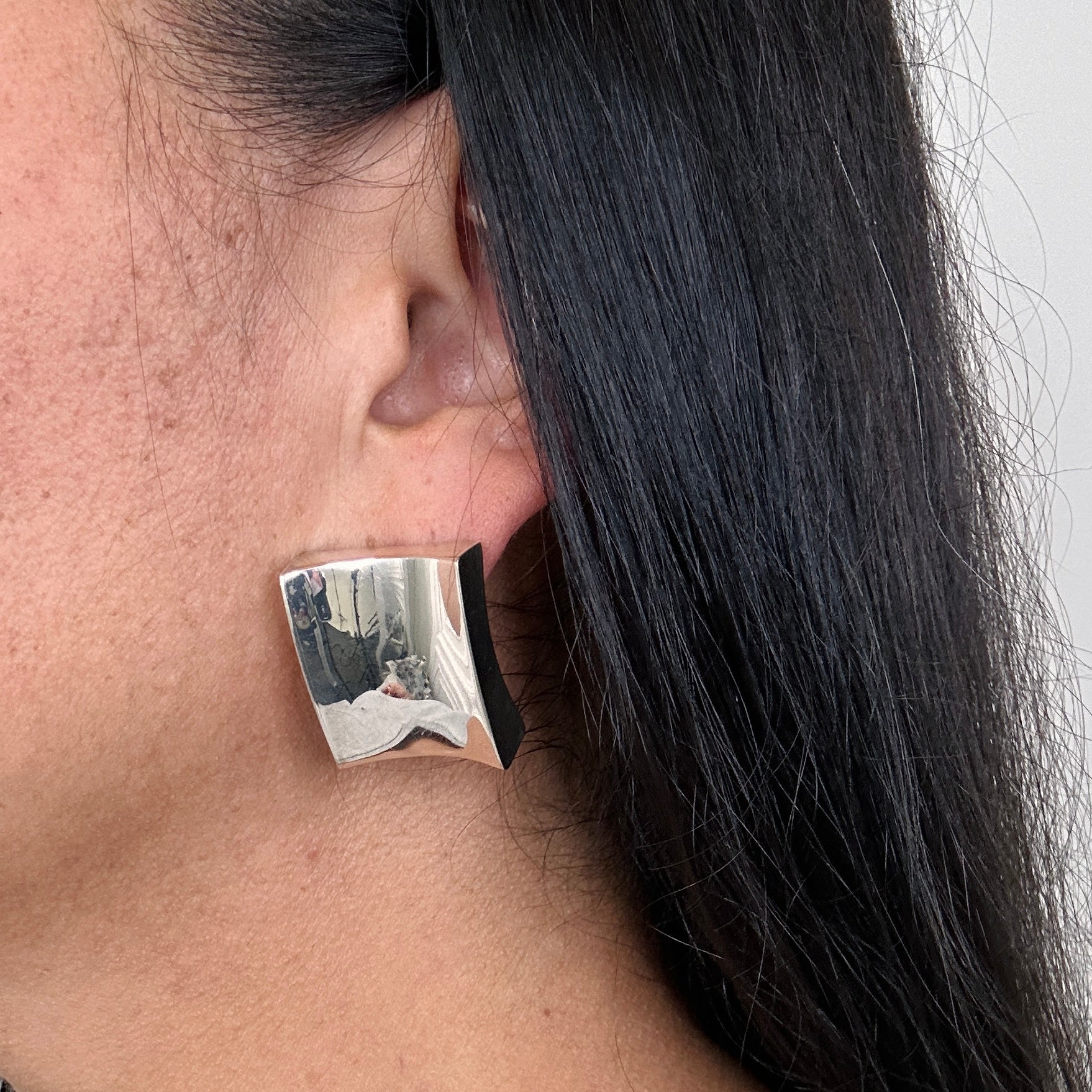 Silver Terminator Earring