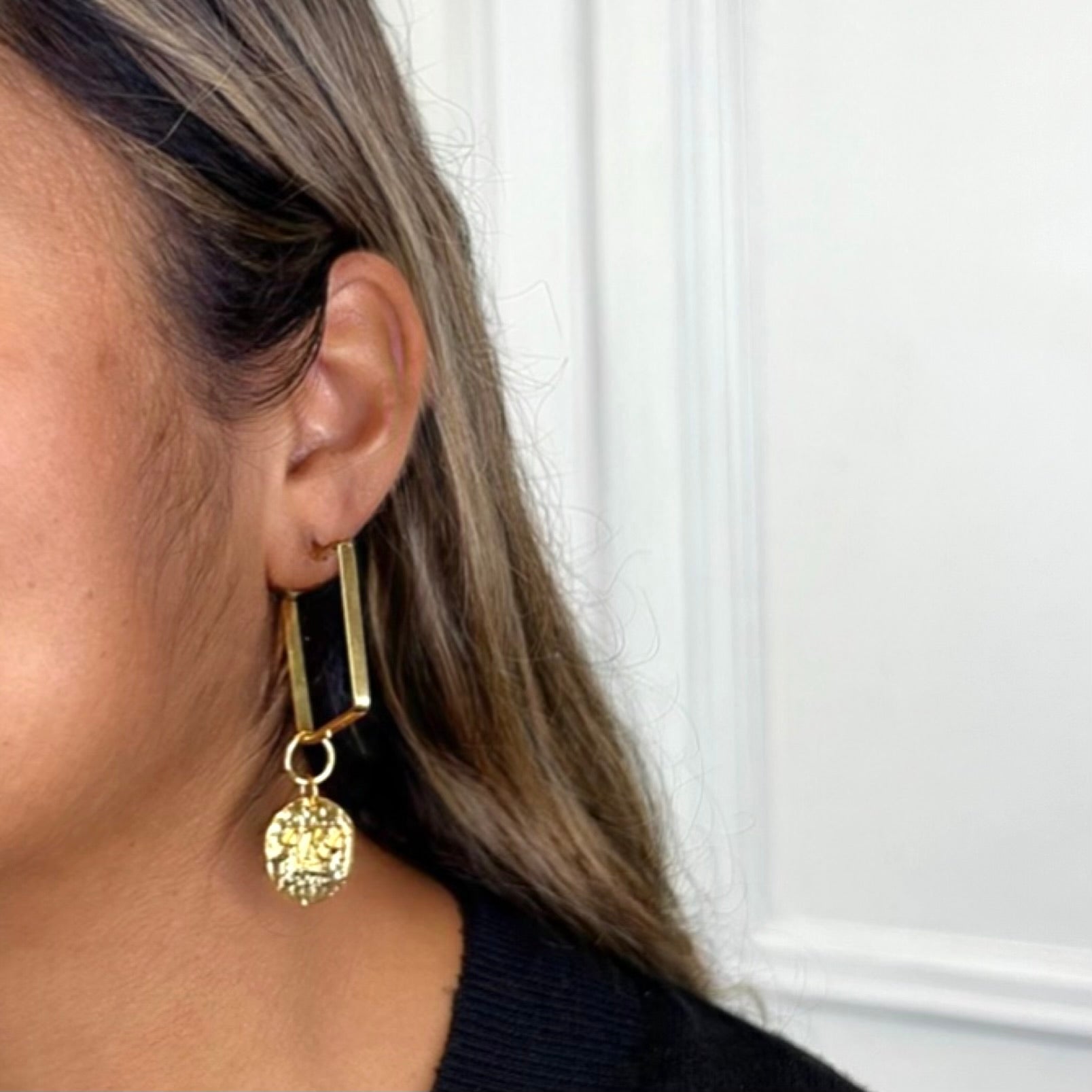 AKA Naples Square Hoop Earrings