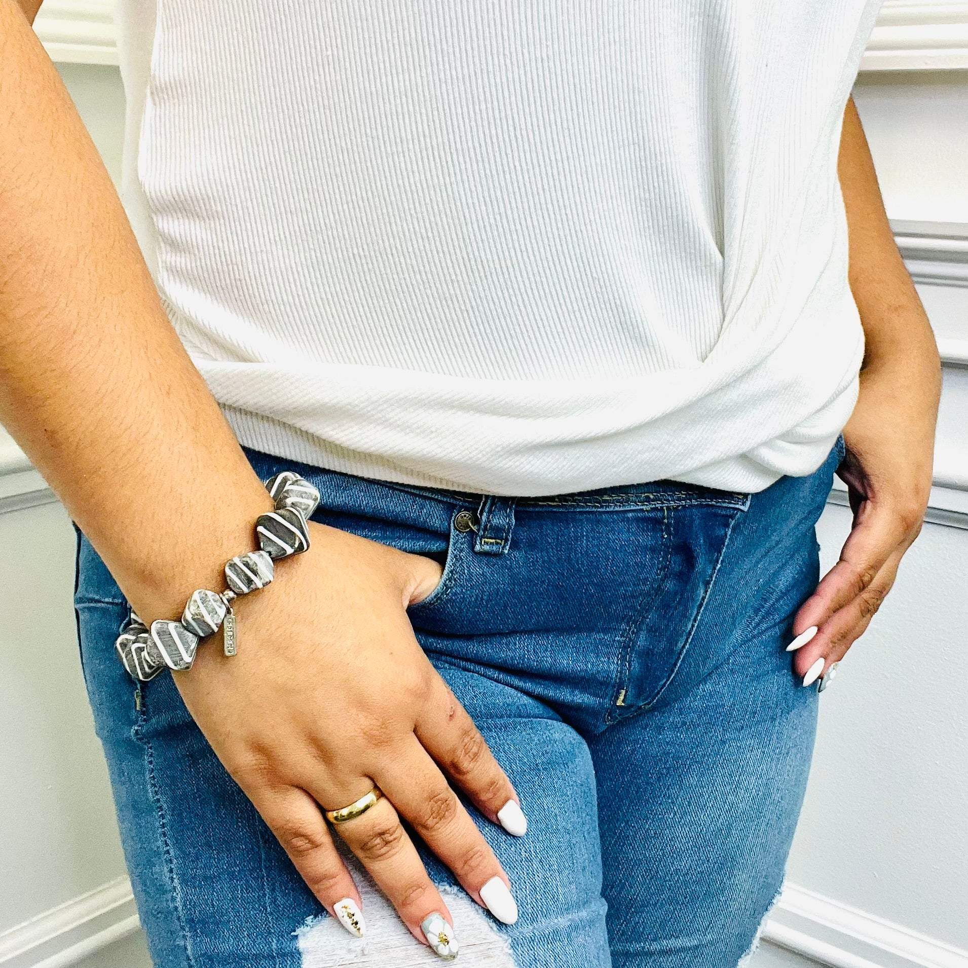 Stripe Graphite Bracelet