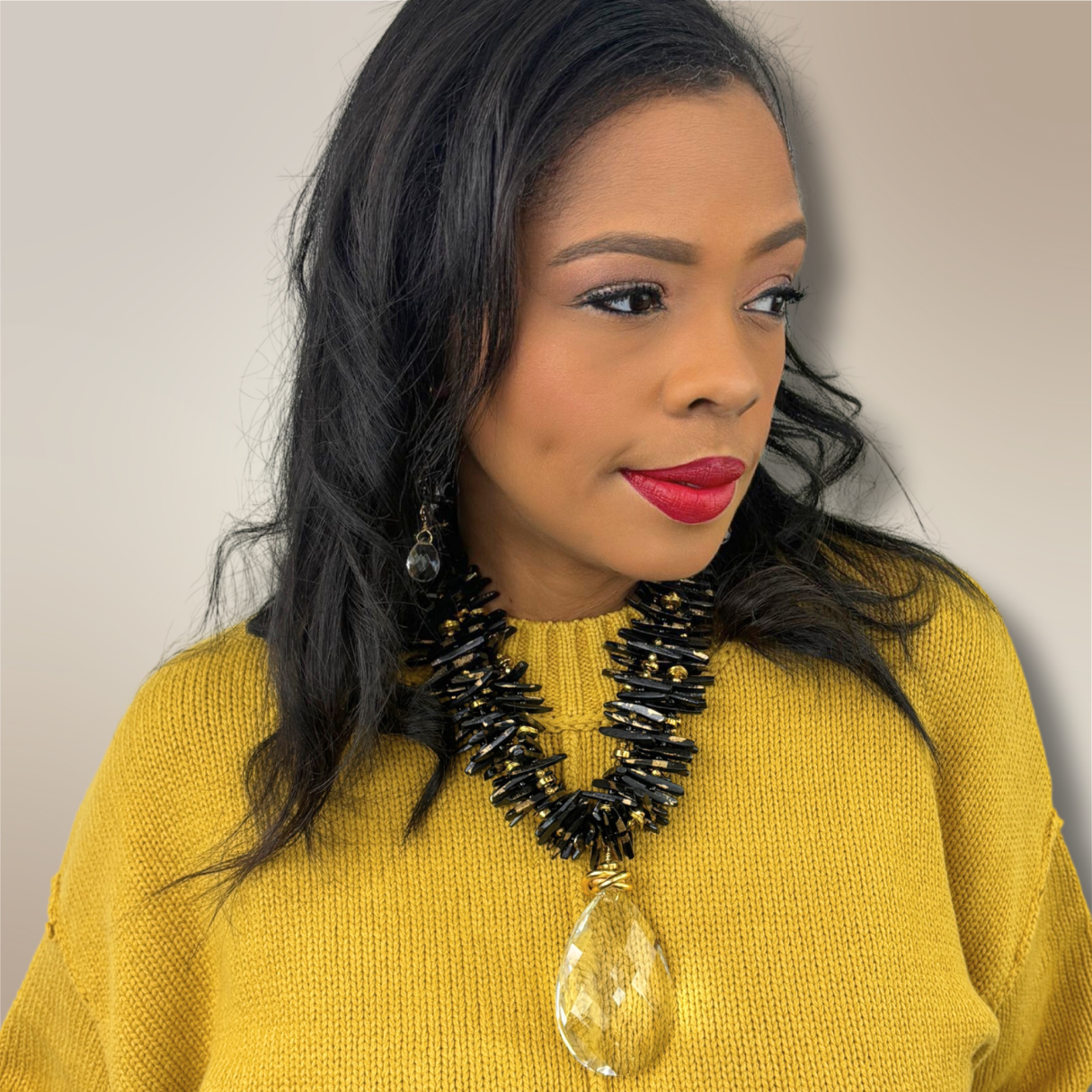 Cache Black Gold Necklace