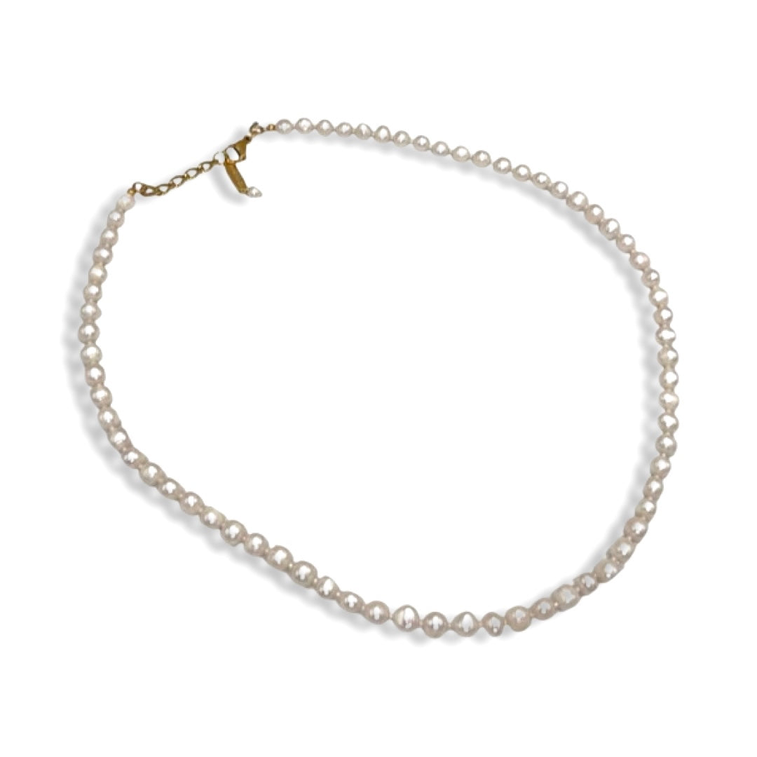Masked Pearl Away Necklace Necklaces Cerese D, Inc. Gold
