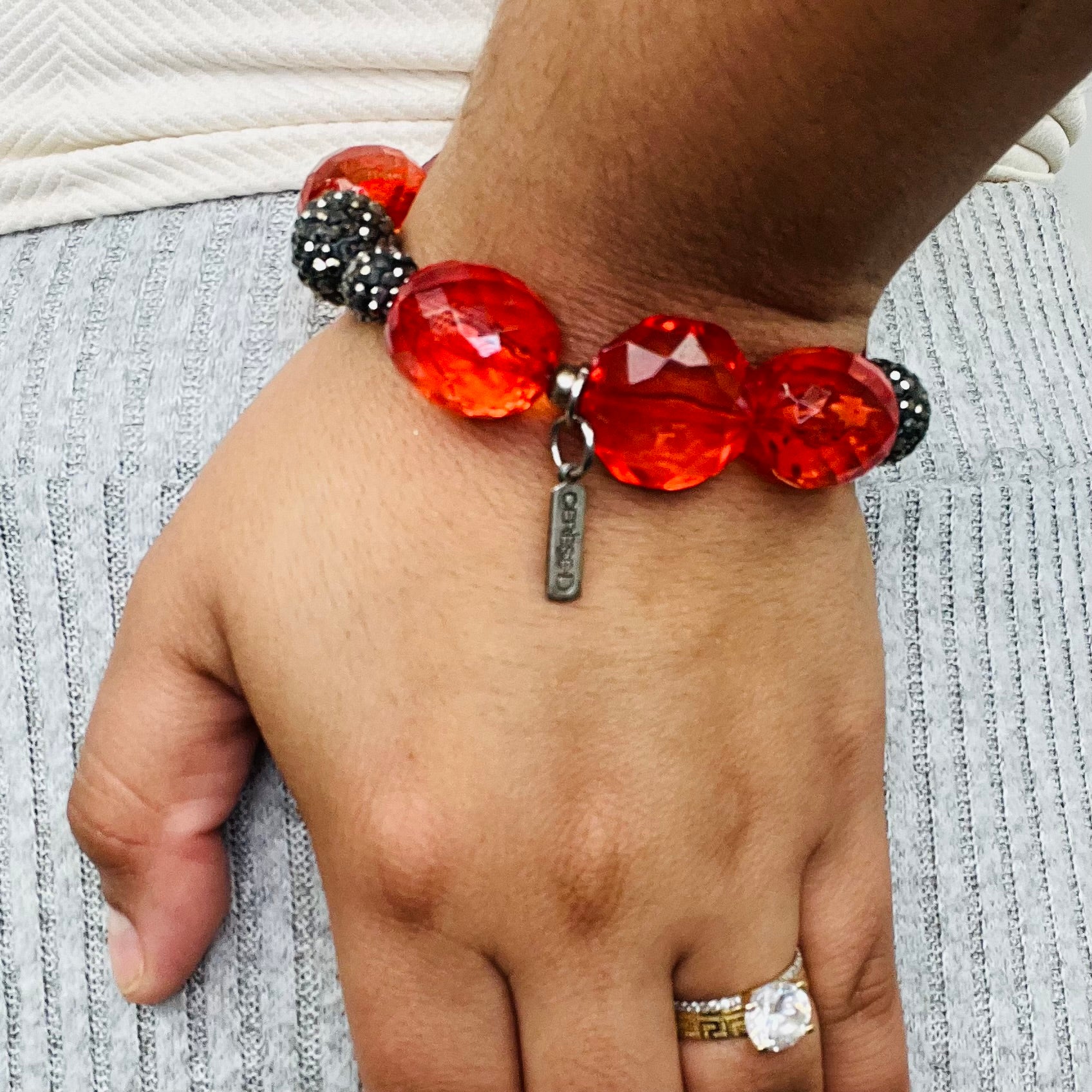 Beverly Red Angola Bracelet
