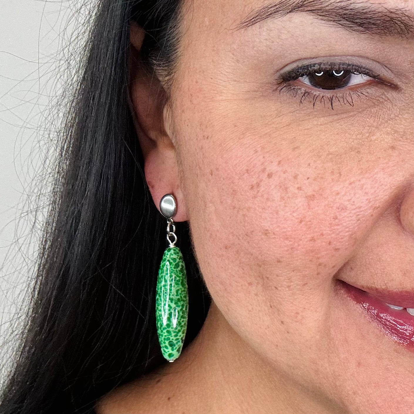 Green Leo Earring
