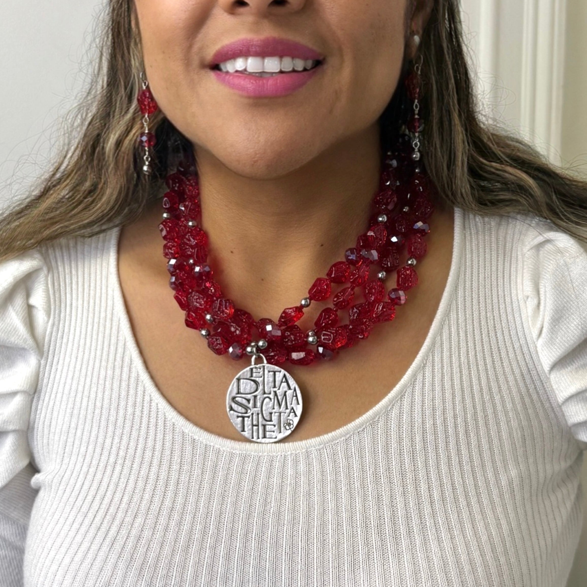 Delta Carmine Necklace
