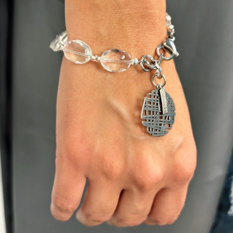 Clear Spark Oval Bracelet Bracelets Cerese D, Inc.