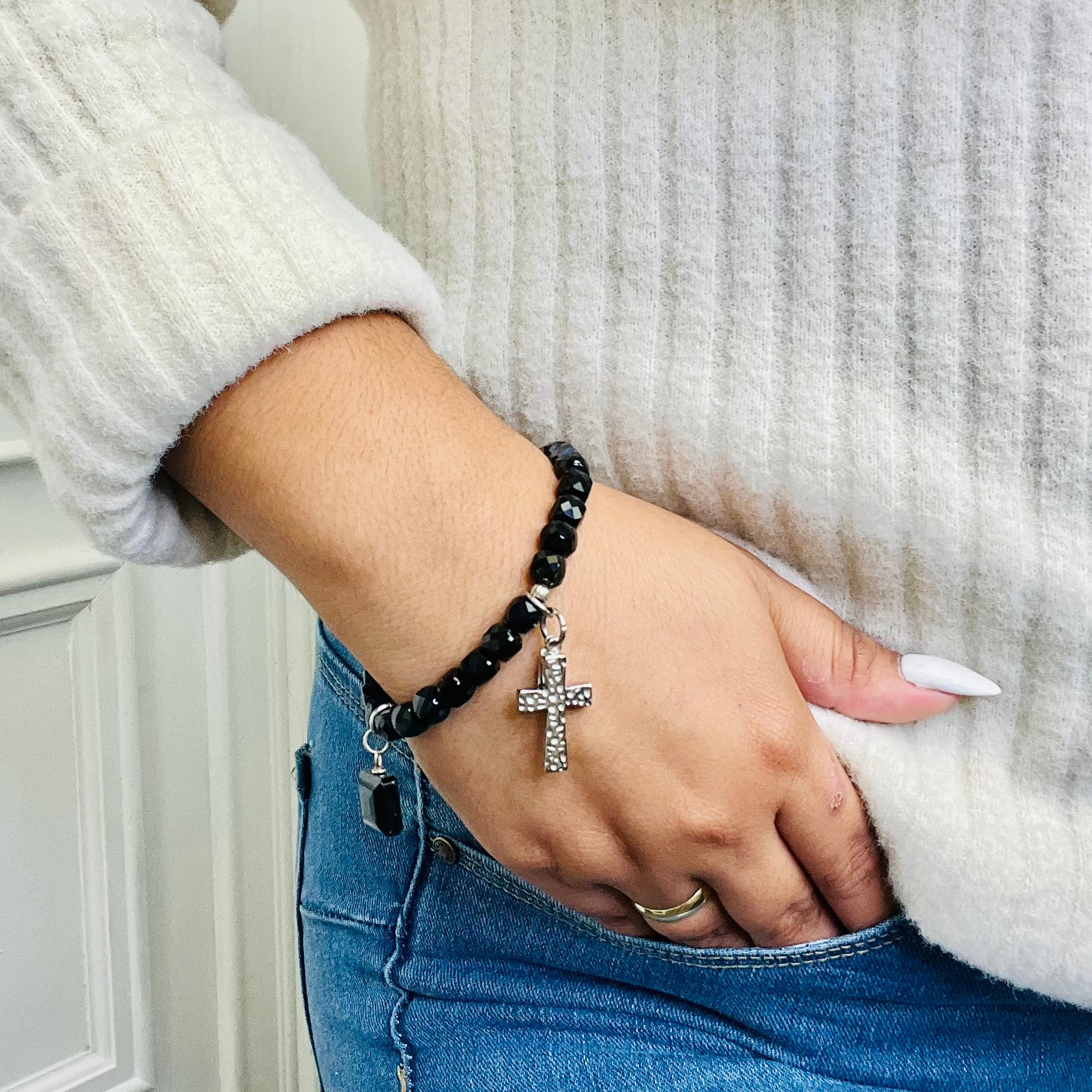 Black Silver City Bracelet