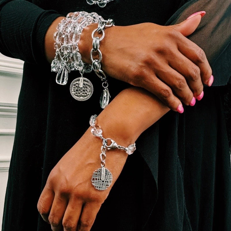 Clear Spark Oval Bracelet Bracelets Cerese D, Inc.
