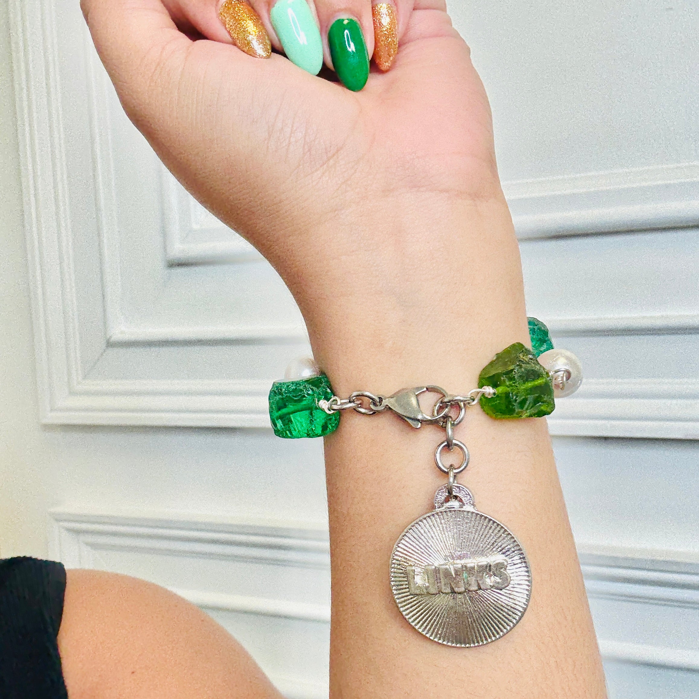 Links Divine Green Quartz Bracelet