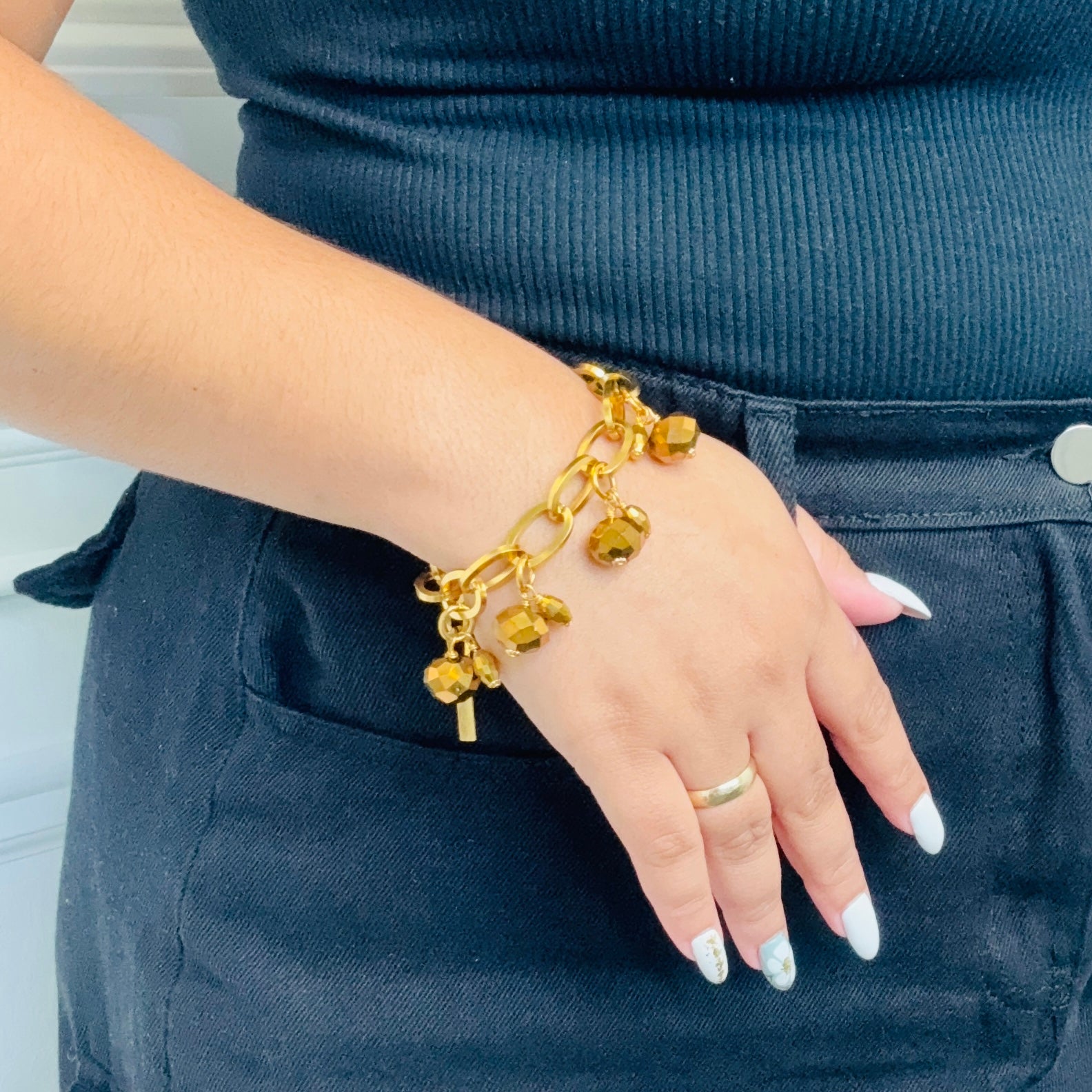 Bronze Spice Charm Bracelet