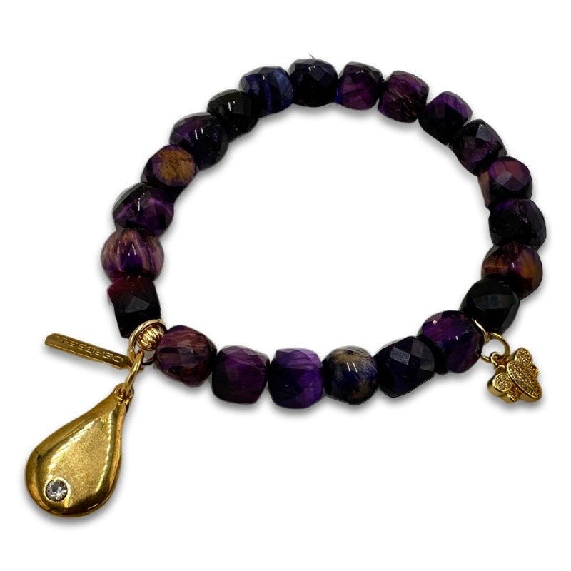 Puprle Streak Bracelet Bracelets Cerese D, Inc. Gold