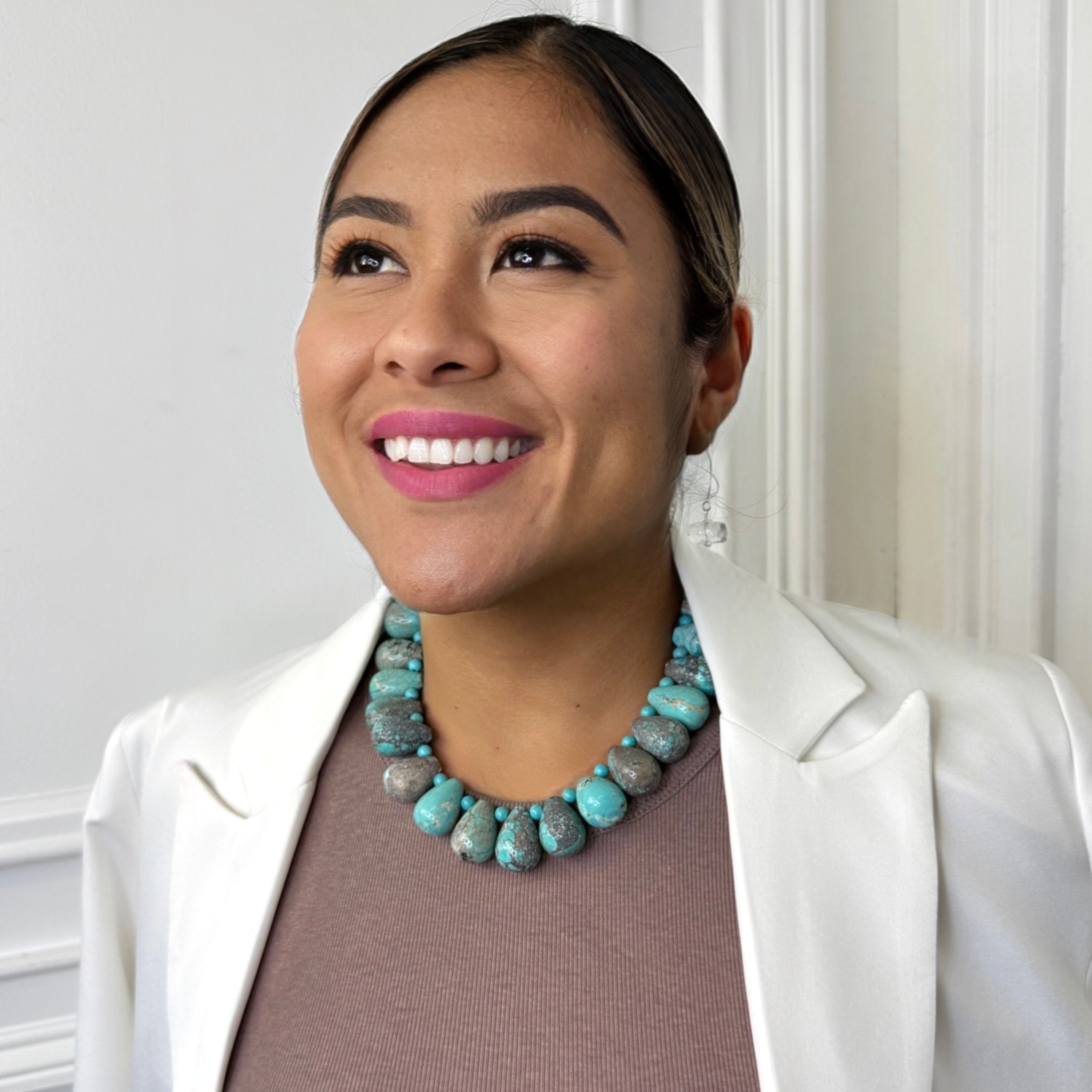 Eton Turq Drop Necklace