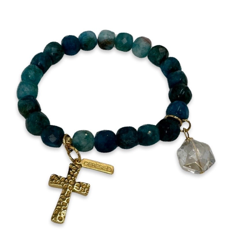 Teal Street Bracelet Bracelets Cerese D, Inc. Gold