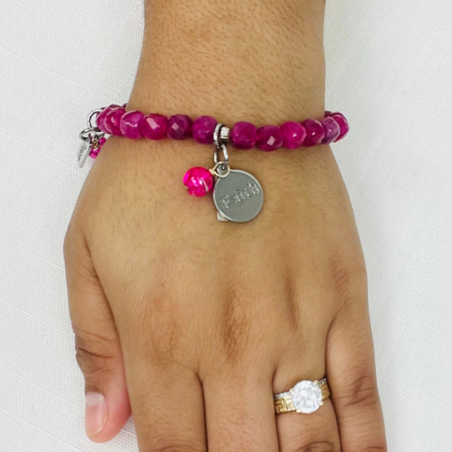 Pink Ladies Stretch Bracelet