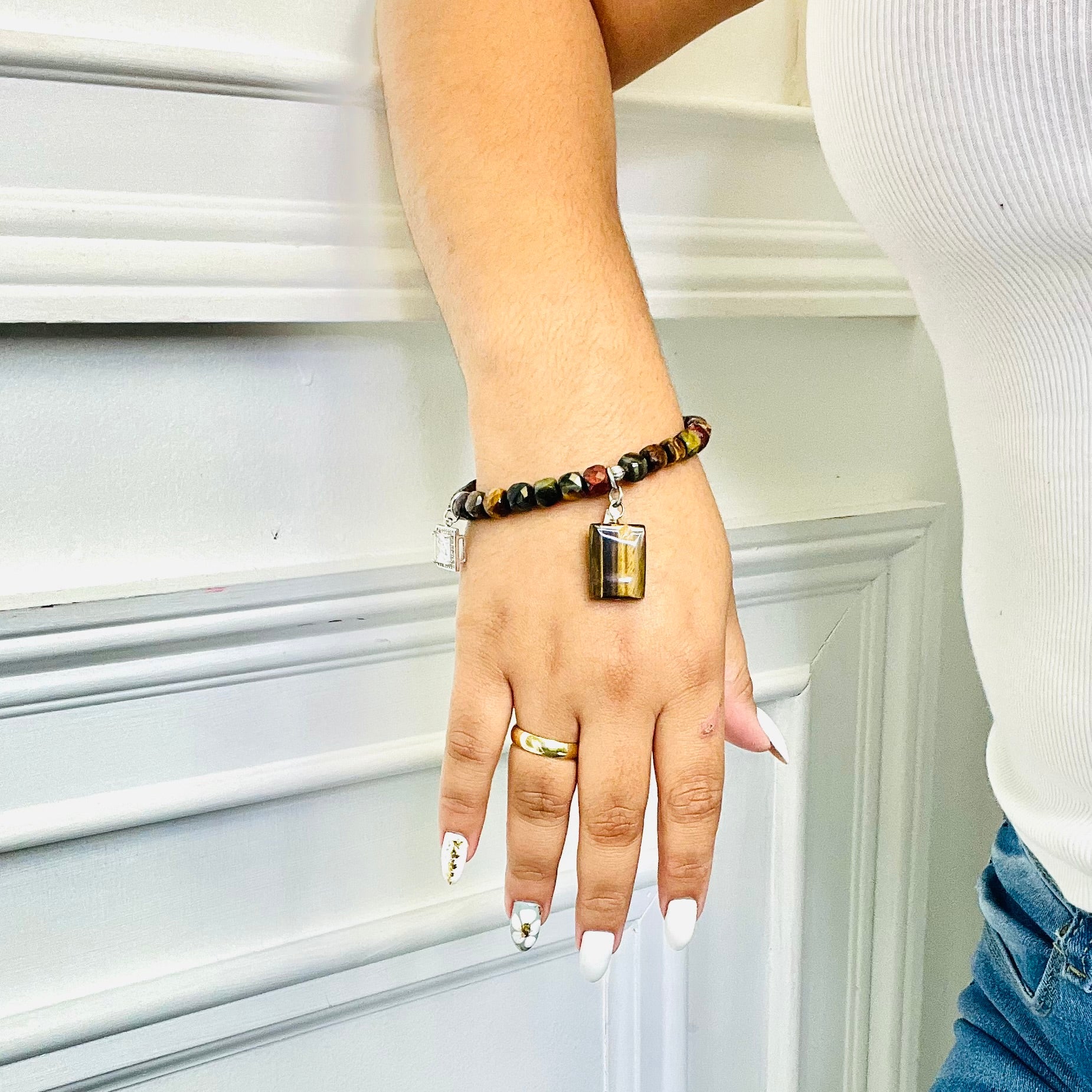 Tigers Eye Paw Bracelet