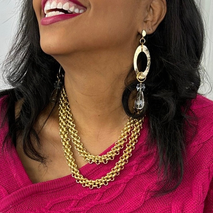 Sophia S&S Chain Necklace Necklaces Cerese D, Inc.