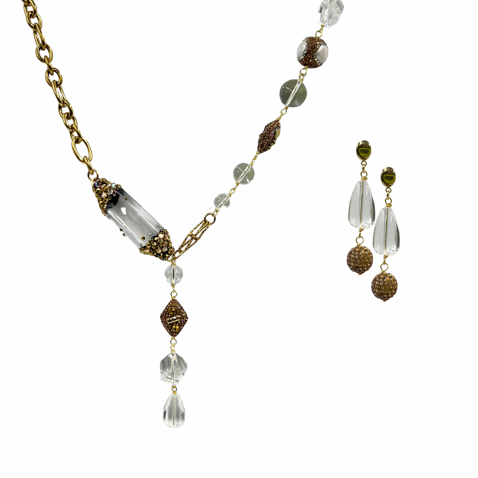 Clear Cut Necklace Set