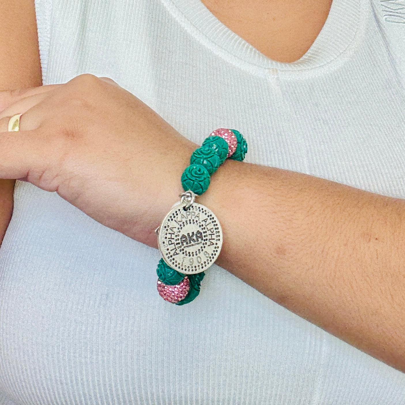 AKA Carved Lime Bracelet
