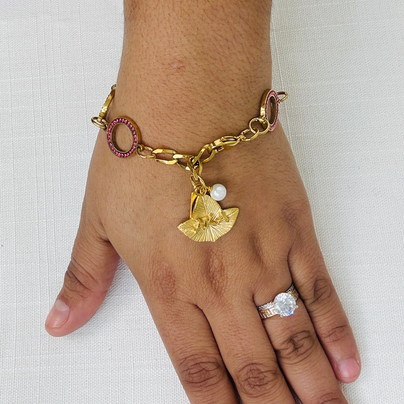 AKA Pink Panther Crystal Bracelet
