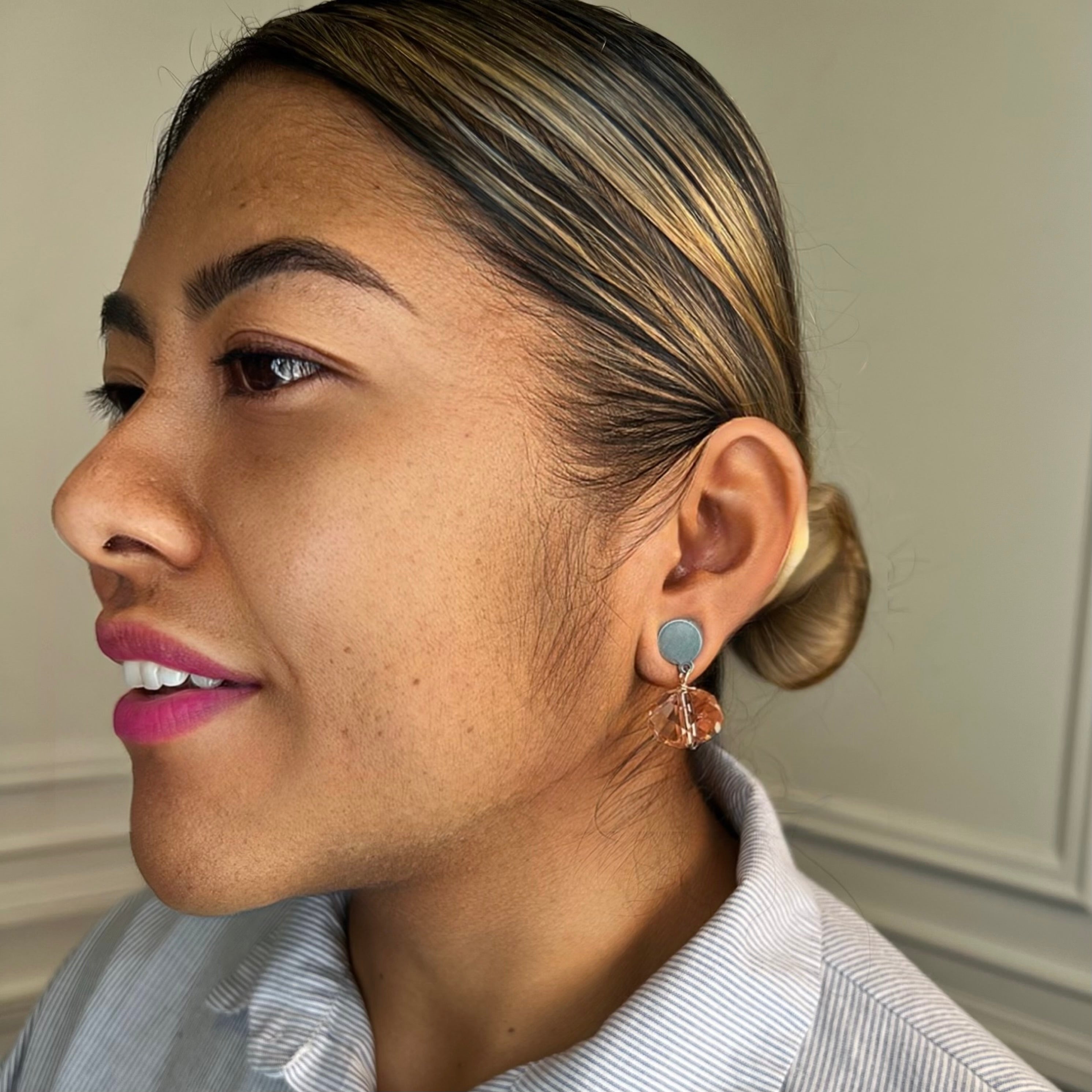 Upstream Pink Earring