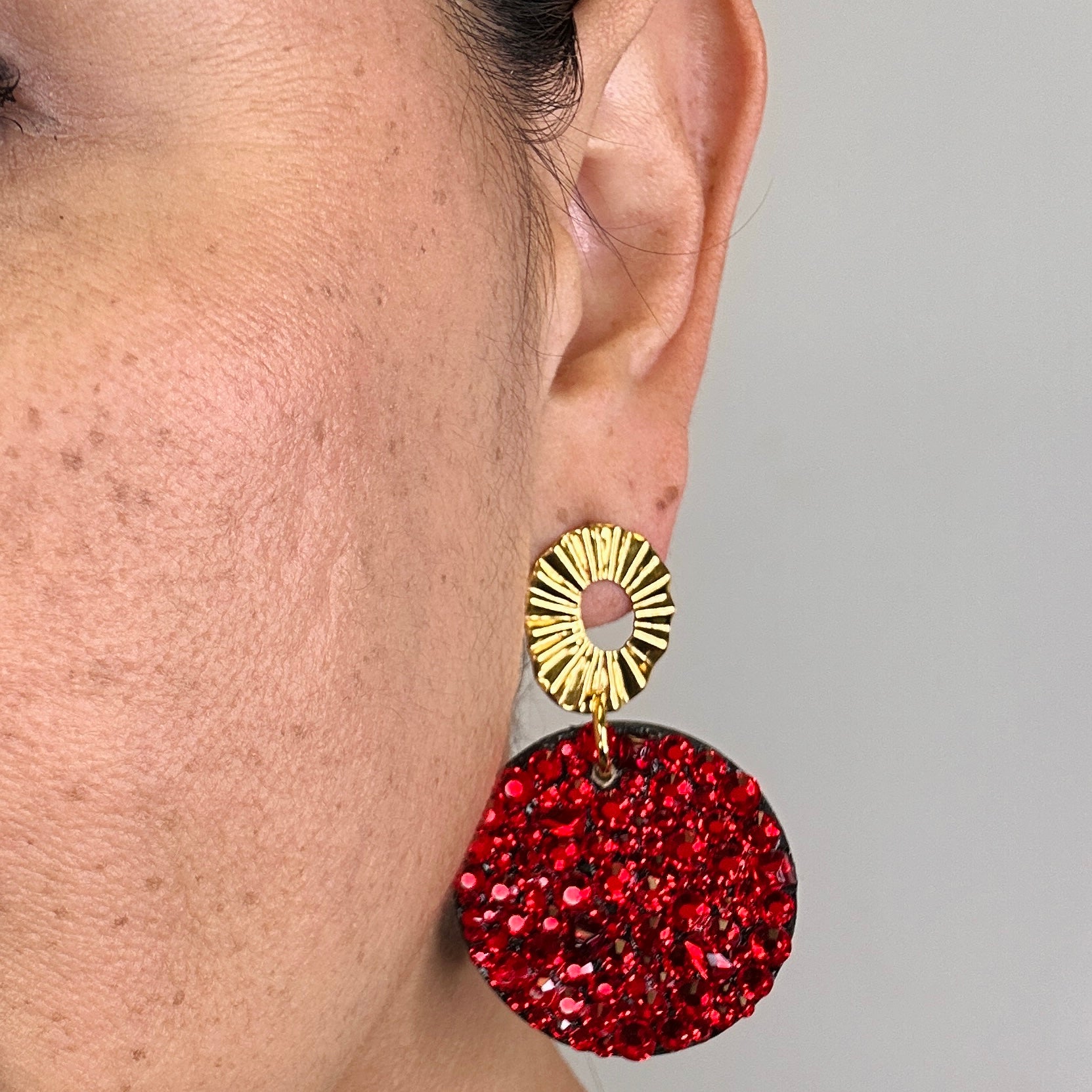 Flash Red Flame Earring