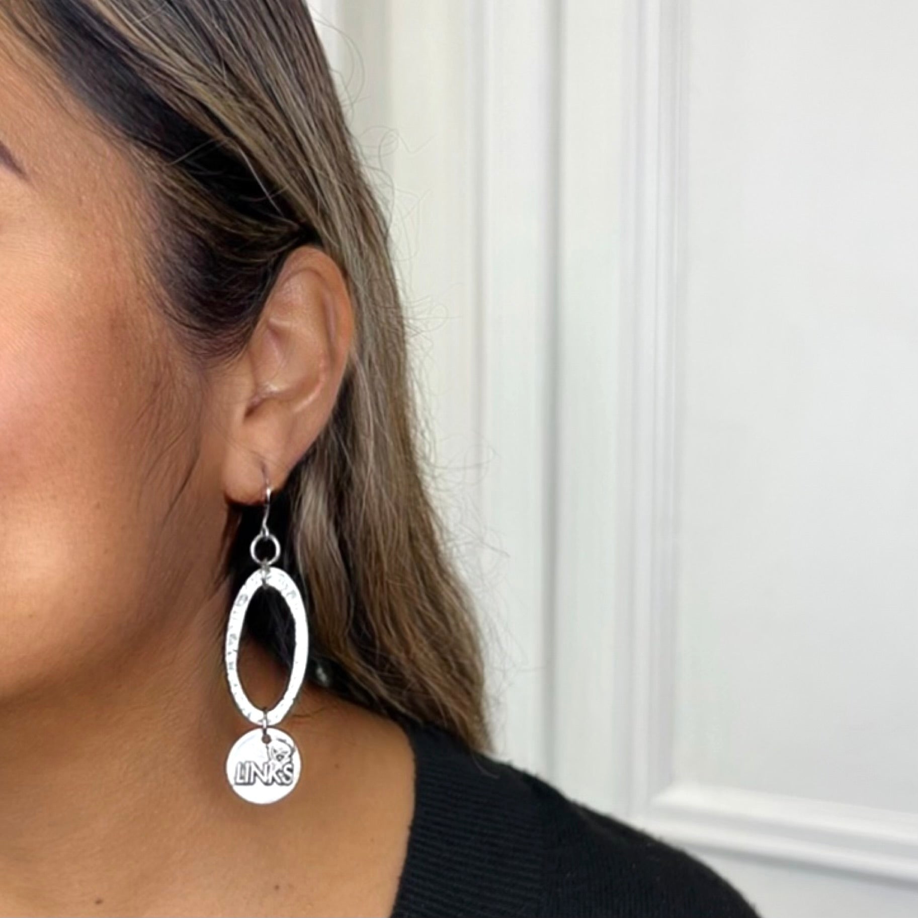 Links Silver Bell Earring