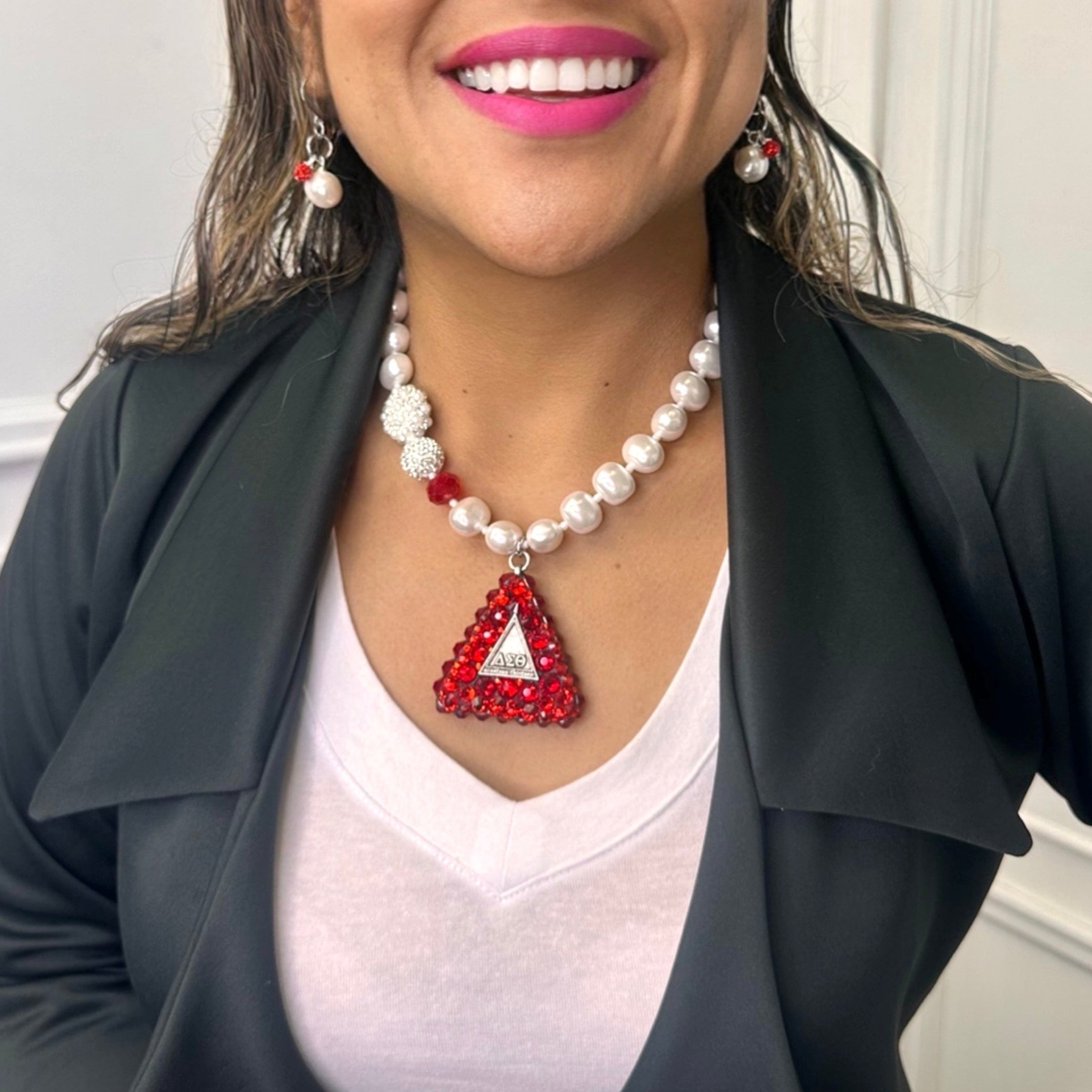 Delta Red Bling Bebop Necklace