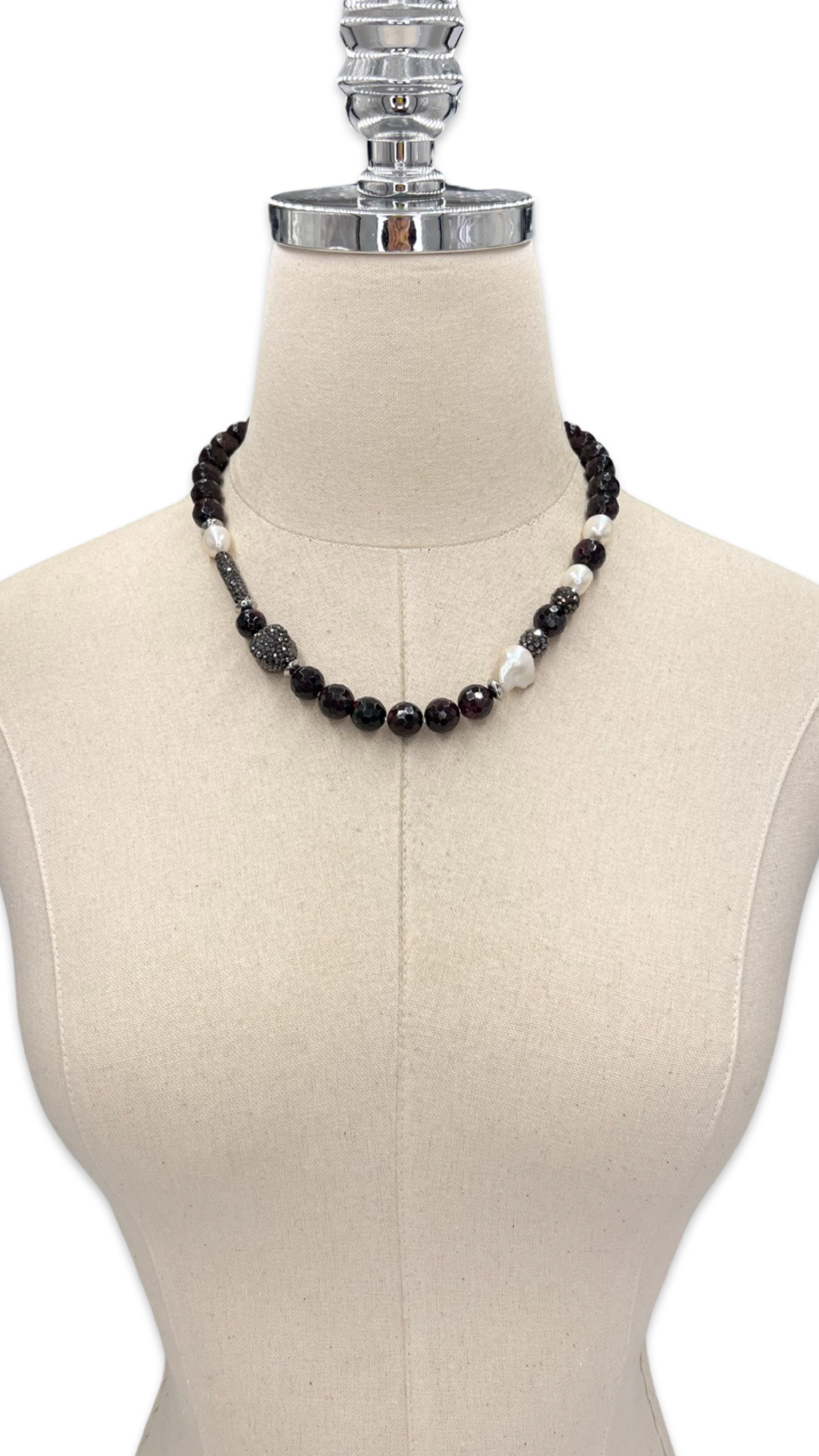 Garnet Deep Dark Necklace Necklaces Cerese D, Inc.