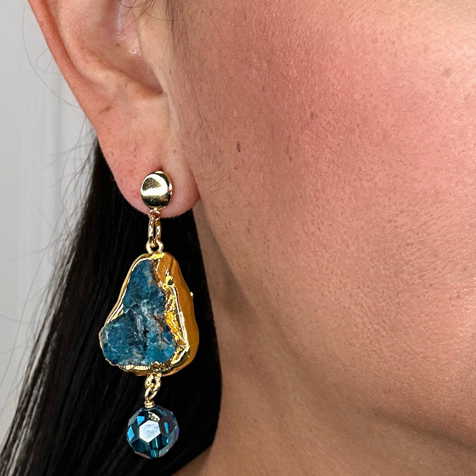 Druzy River Earring
